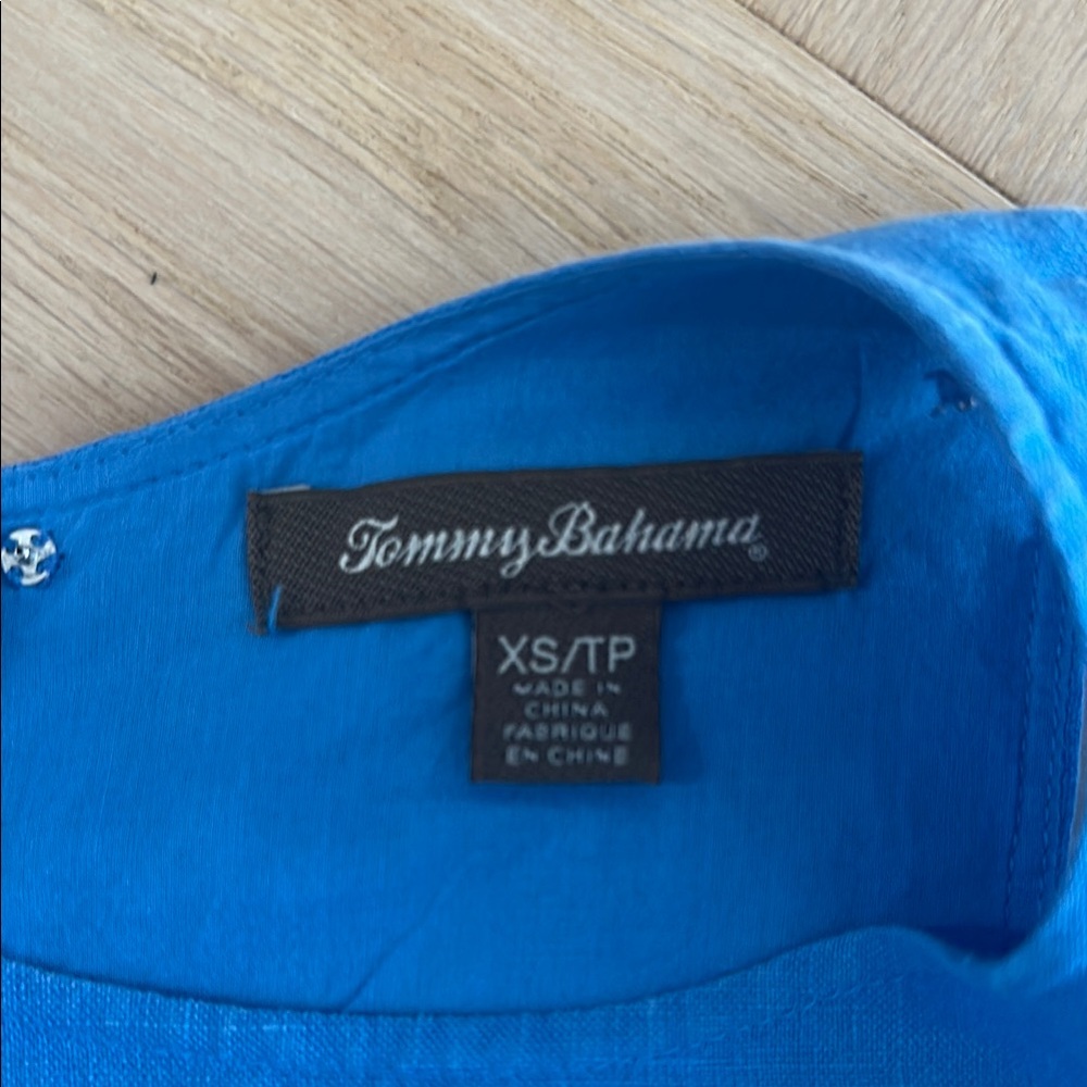 Tommy Bahama Bright Blue Sleeveless Mini Dress - Picture 5 of 5